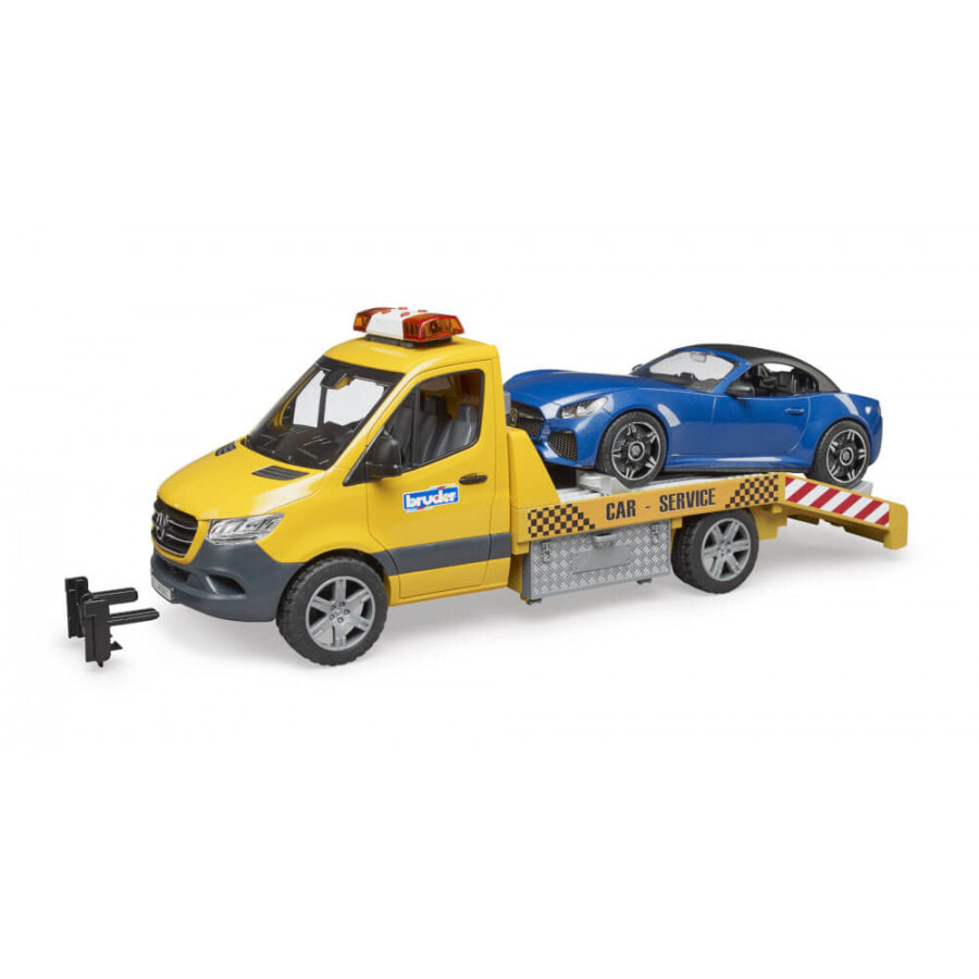 Эвакуатор Bruder MB SPRINTER с машиной Roadster,световым и звуковым модулем
