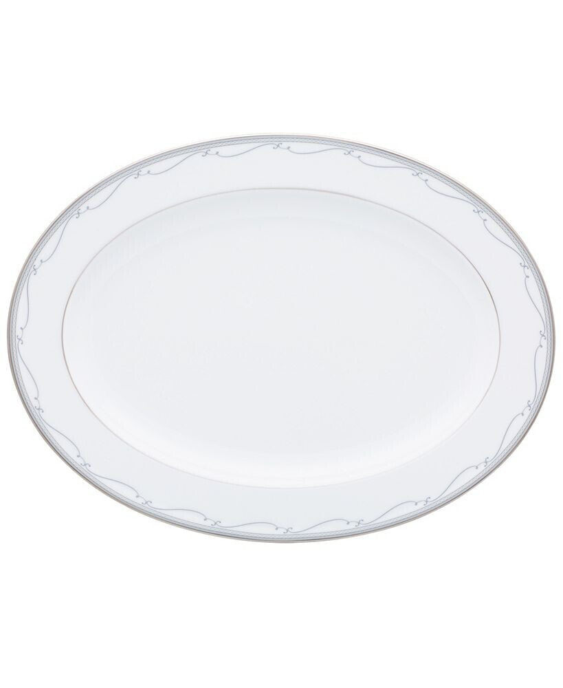 Noritake satin Flourish Oval Platter, 16