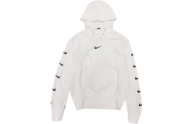 Nike 针织串标Logo运动连帽卫衣 女款 白色 / Кофта Nike Logo CD9032 100 CD9032-100