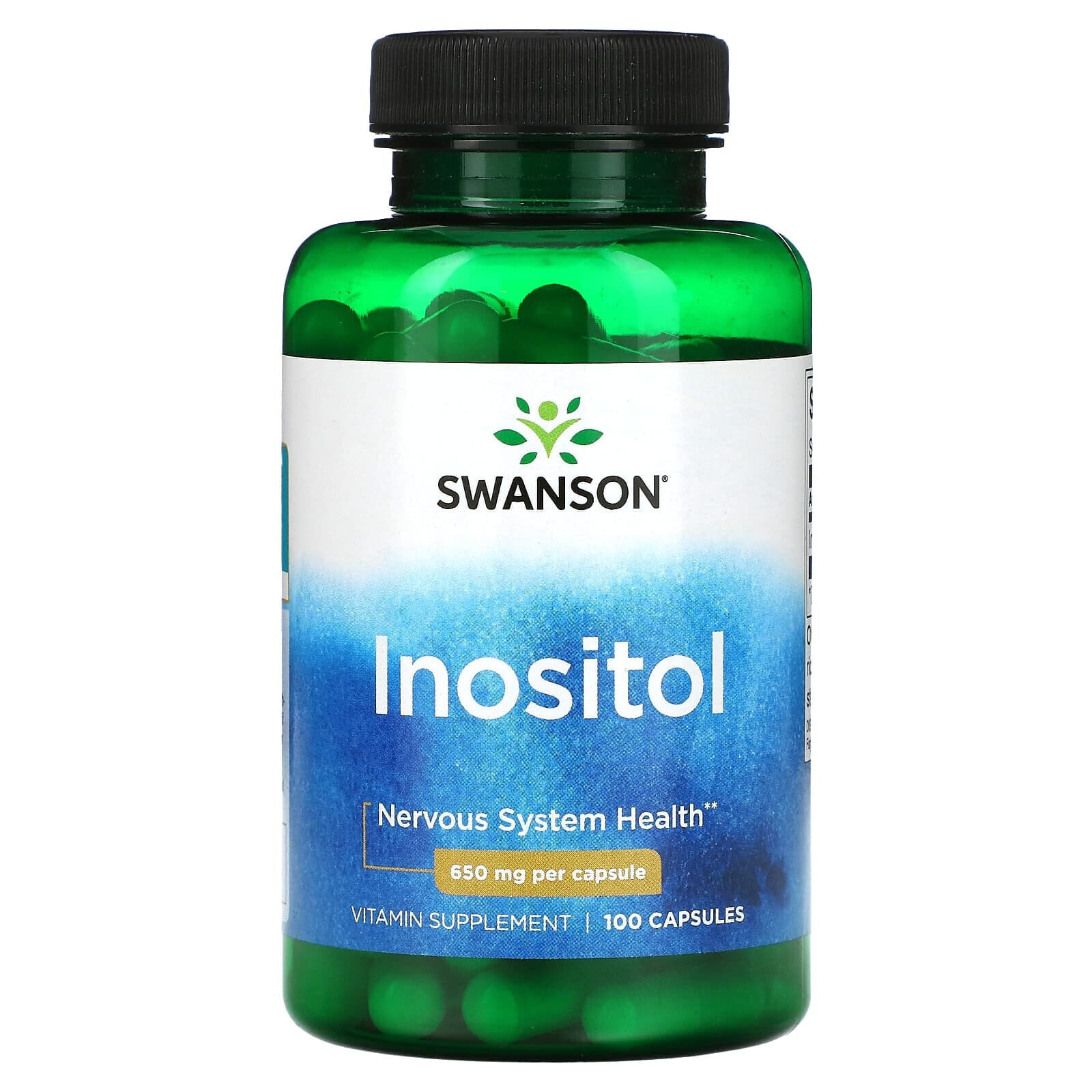 Swanson, Инозитол, 650 мг, 100 капсул