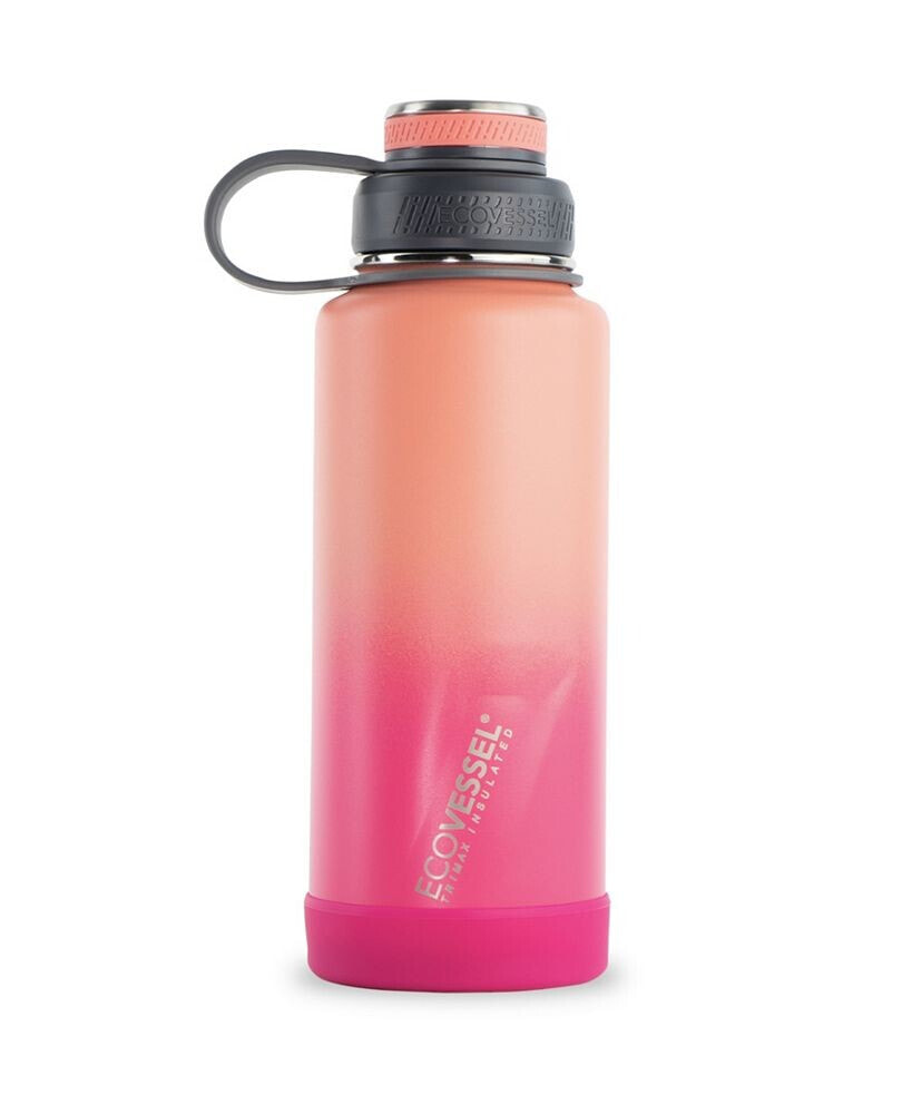 EcoVessel boulder Trimax Insulated Stainless Steel Bottle Strainer and Silicone Bumper, 32 oz