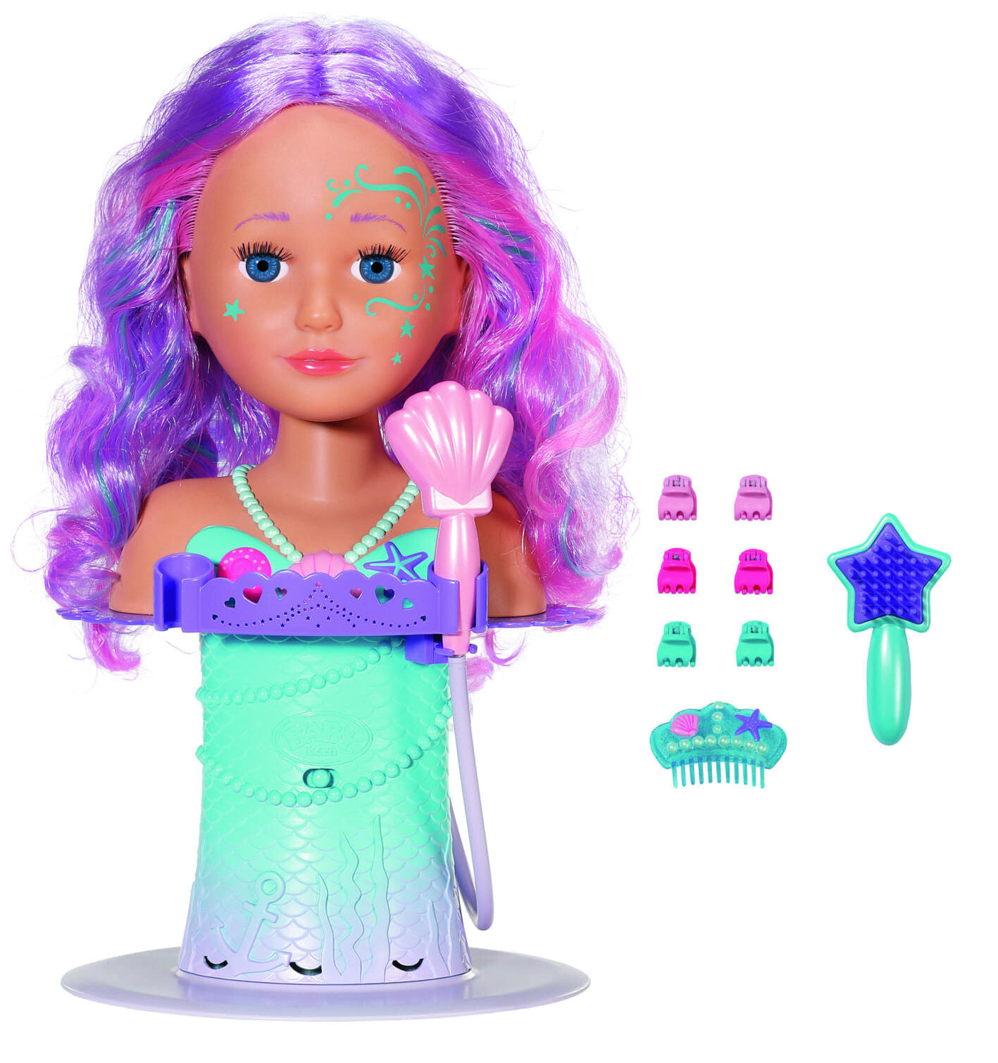 BABY born Sister Styling Mermaid Head Bath doll Разноцветный 830550