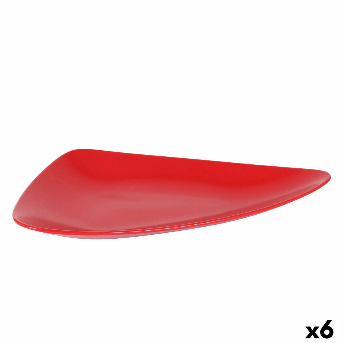 поднос для закусок Керамика Красный 41 x 24 x 5 cm (6 штук)