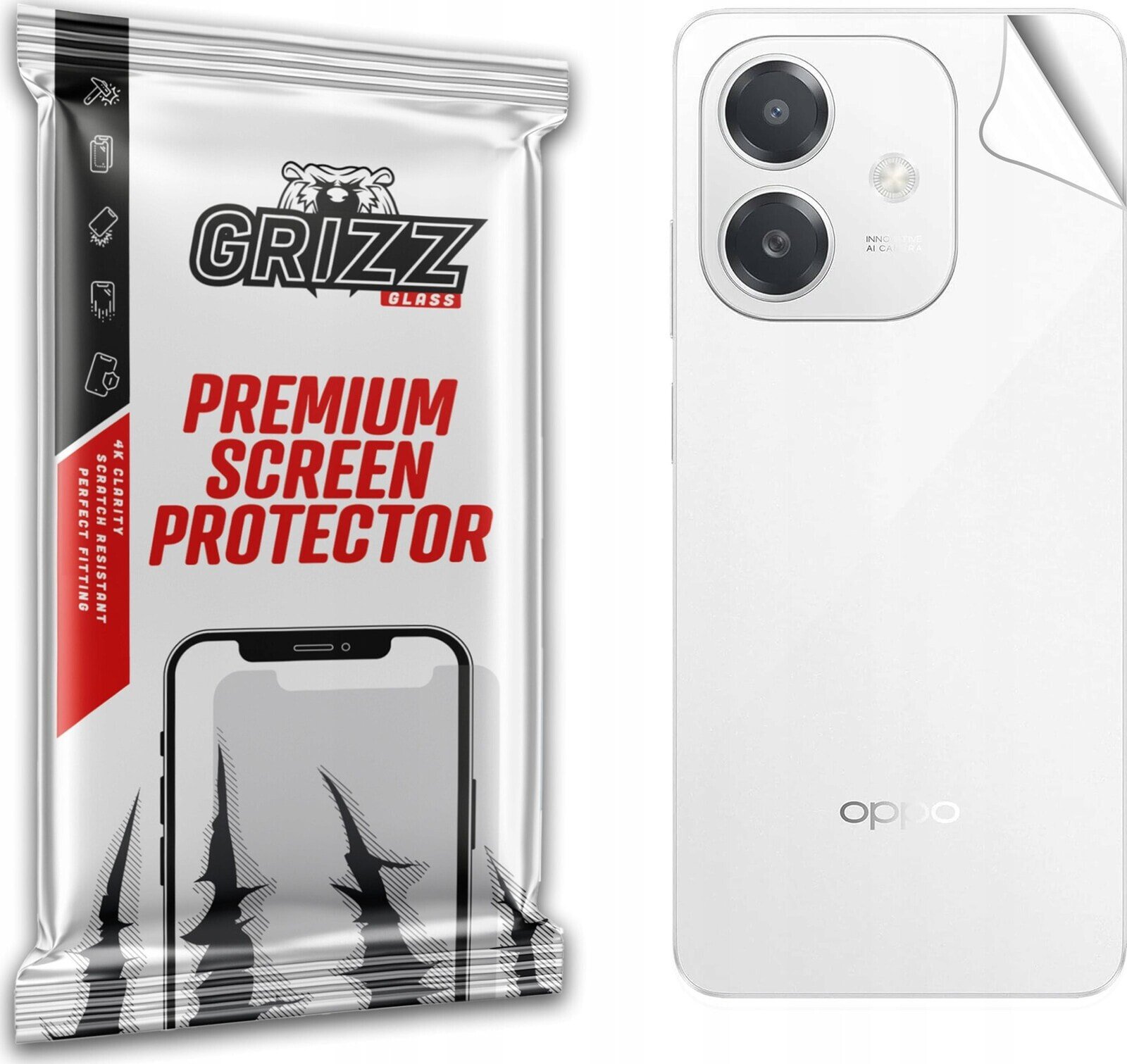 GrizzGlass Folia na tył GrizzGlass SatinSkin do Oppo A3x 4G