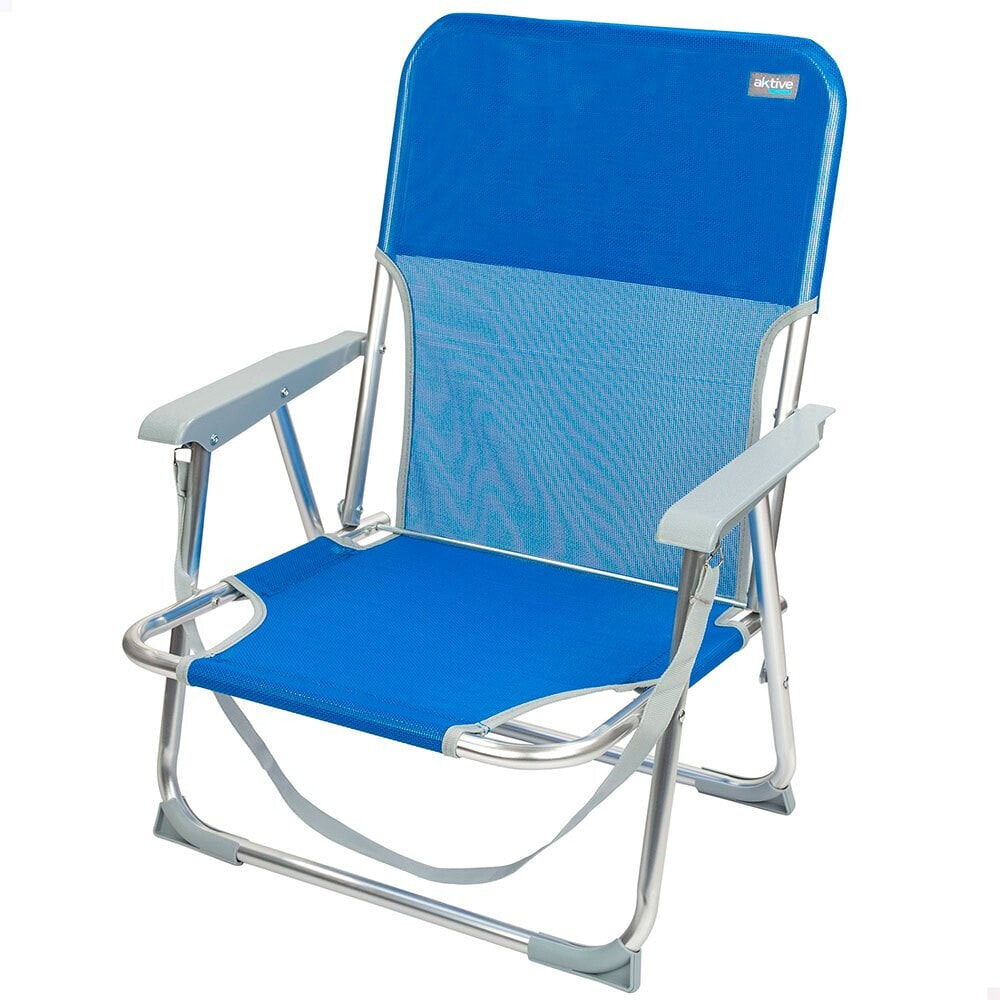 AKTIVE Fixed Folding Chair Aluminium 55x34x71 cm With Handle