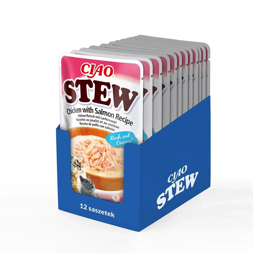 INABA Ciao Stew Chicken & Salmon 12x40g cat treat