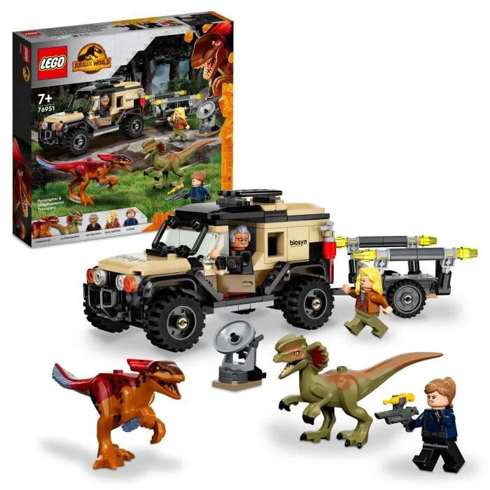 Конструктор LEGO Jurassic World Транспорт пирораптора и дилофозавра 76951