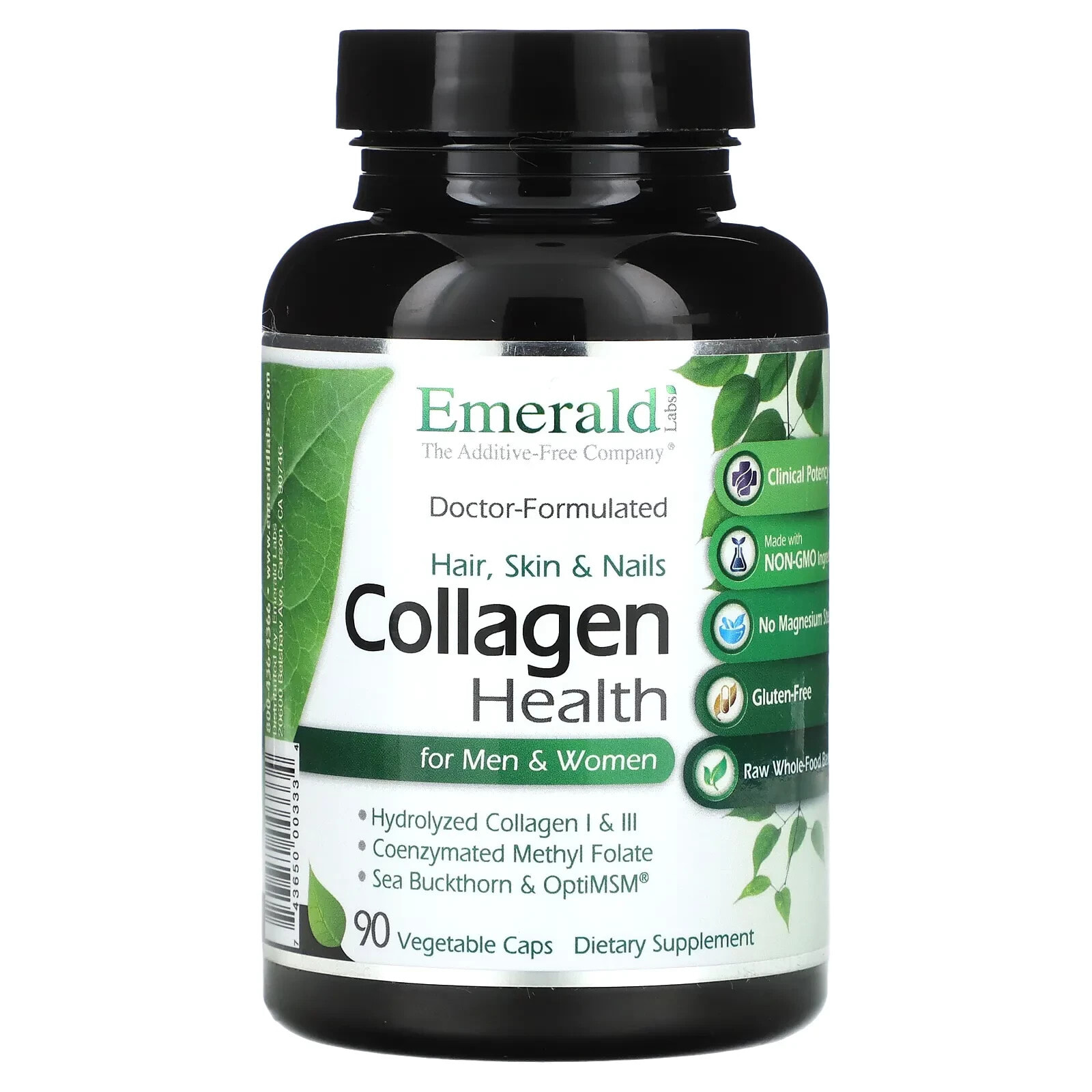 Emerald Laboratories, Collagen Health for Men & Women, 90 Vegetable Caps