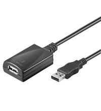 Goobay USB - extension repeater cable, 5m USB кабель Черный 68876