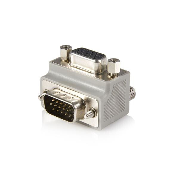StarTech.com Right Angle VGA / VGA Cable Adapter Type 1 - M/F DB15 Серый GC1515MFRA1