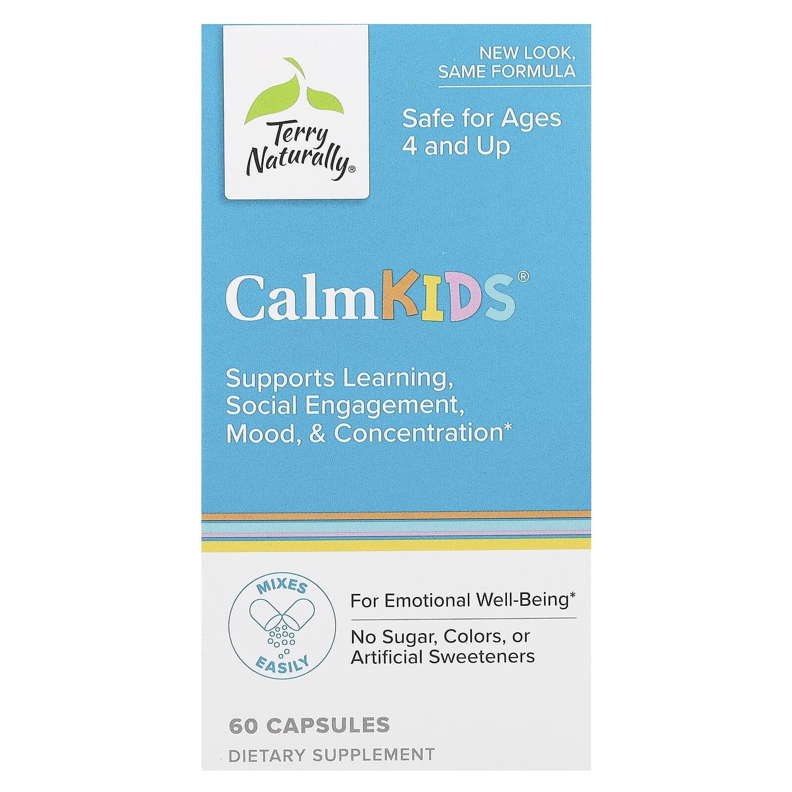 Calm Kids, Ages 4 and Up, 60 Capsules