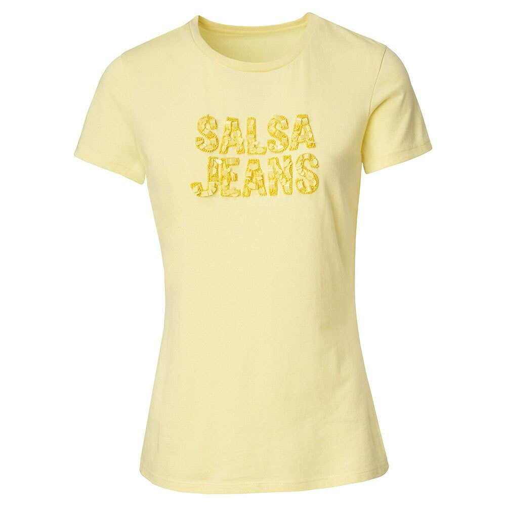 SALSA JEANS Sequin Logo Short Sleeve T-Shirt