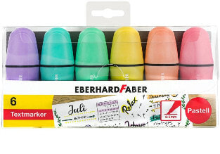 Eberhard Faber Mini Highlighter pastel box of 6 - 6 pc(s) - Blue - Green - Pastel - Pink - Purple - Yellow - Multicolour