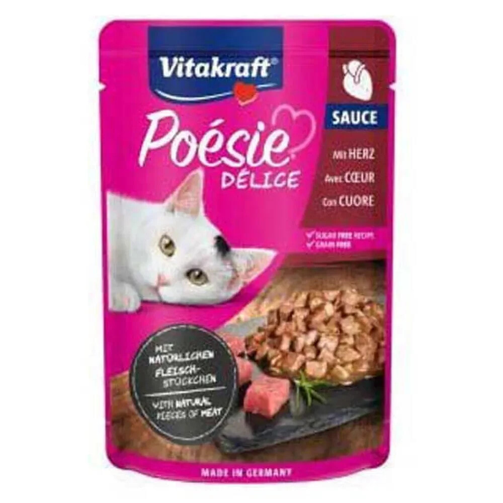 VITAKRAFT Poesie Delice Sauce Pouch cat heart food 85g 23 units