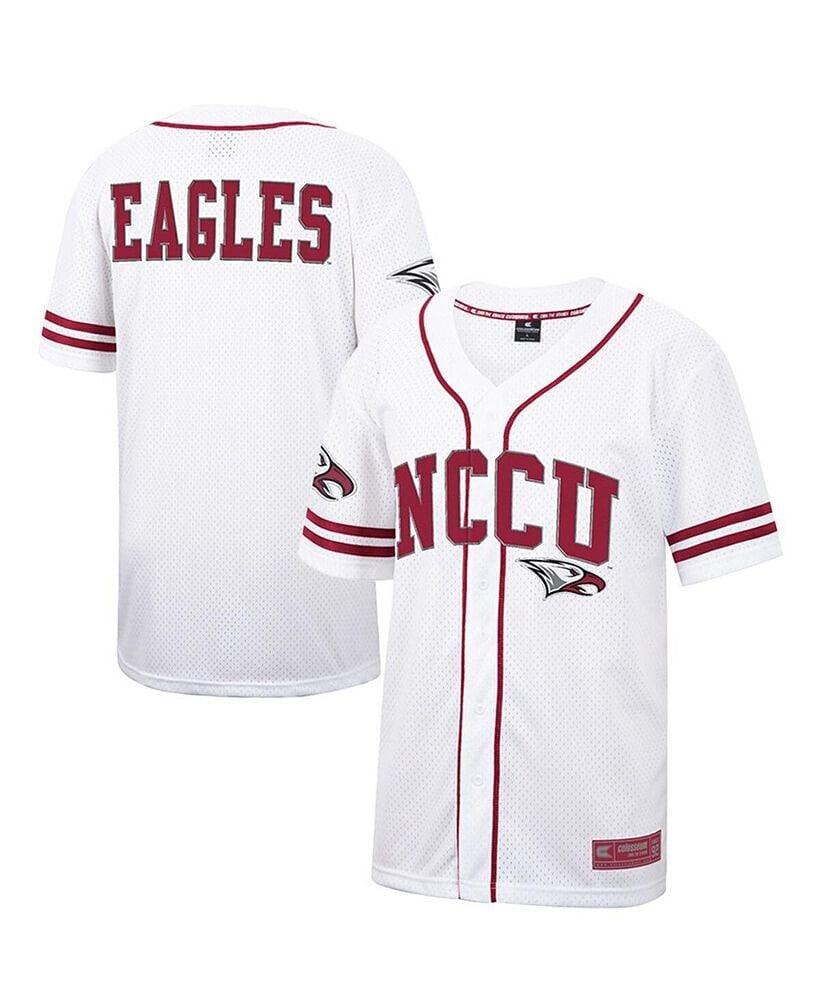 Men's White, Maroon North Carolina Central Eagles Free Spirited Baseball Jersey