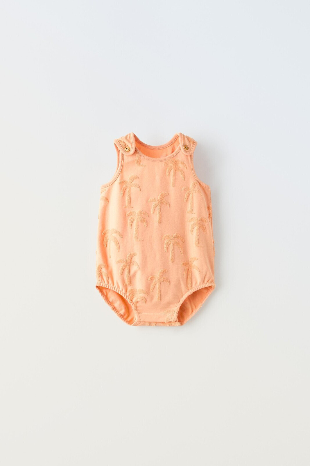 Palm tree terry romper