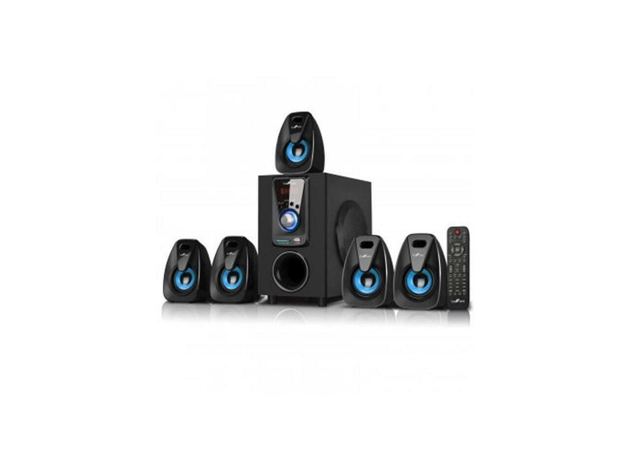 beFree Sound BFS-400 5.1 Channel Bluetooth Surround Sound Speaker System - Blue