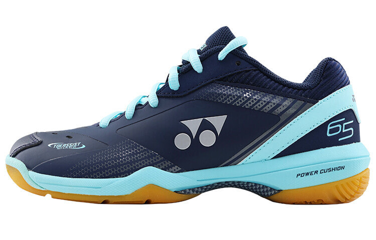 YONEX Power Cushion Badminton Shoes Women's Low-Top Navy Blue Light Gray Blue