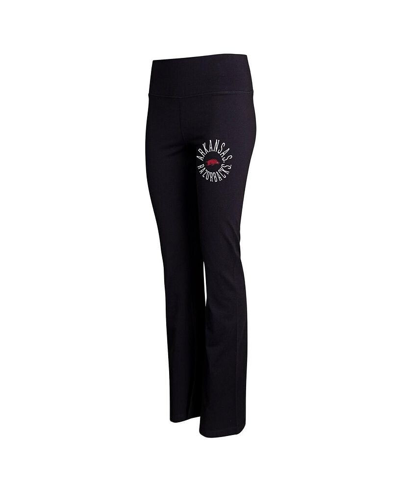 Concepts Sport women's Black Arkansas Razorbacks Enclave Tri-Blend Flared Leggings