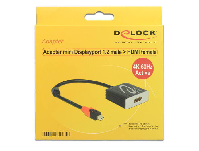 DeLOCK 62735 кабельный разъем/переходник miniDisplayport HDMI Черный