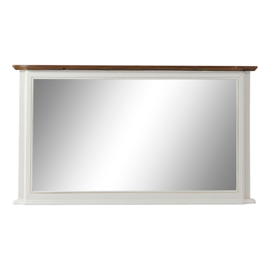 Wall mirror DKD Home Decor 115 x 6 x 66 cm Crystal Brown White Romantic