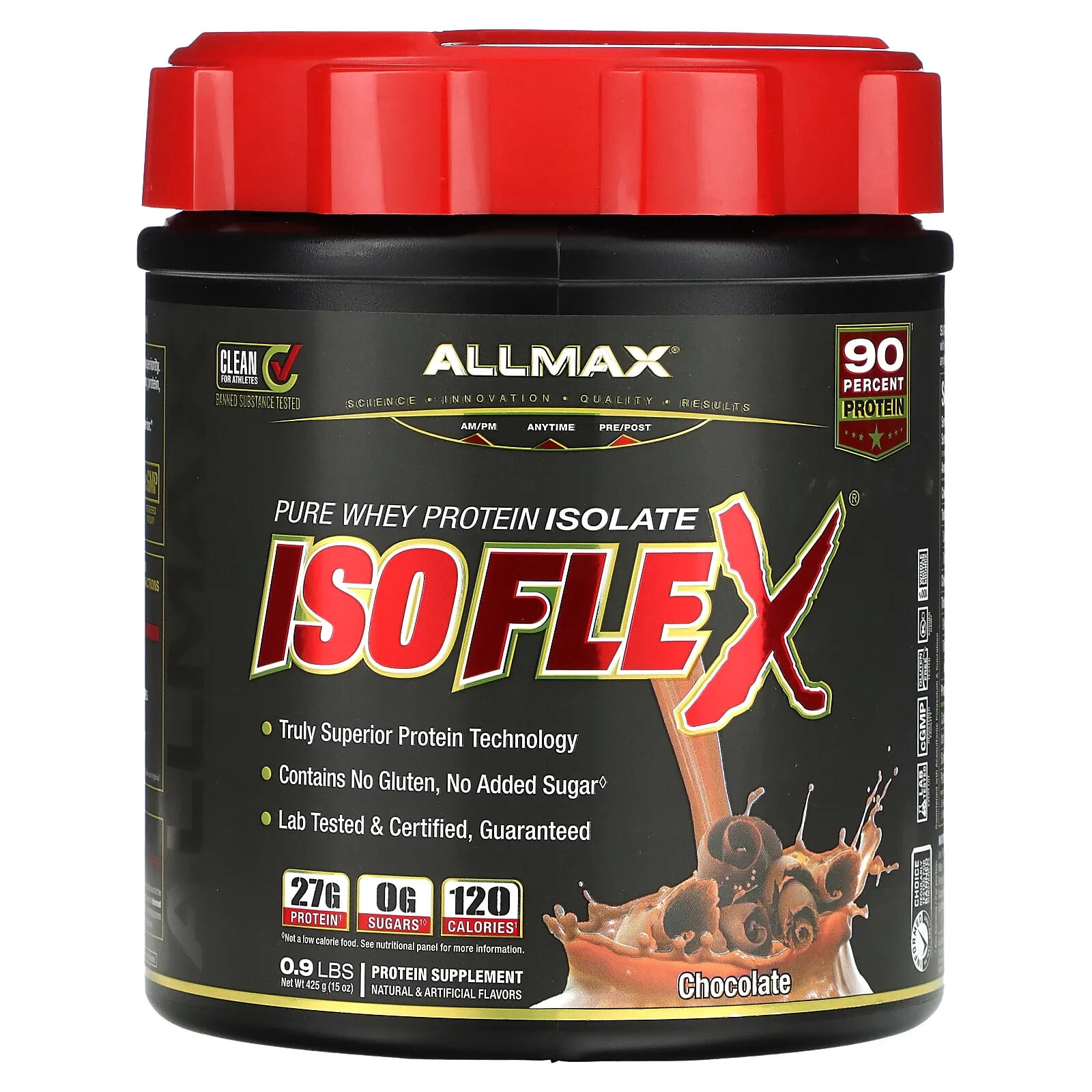 Isoflex, Pure Whey Protein Isolate, Vanilla, 0.9 lbs (425 g)