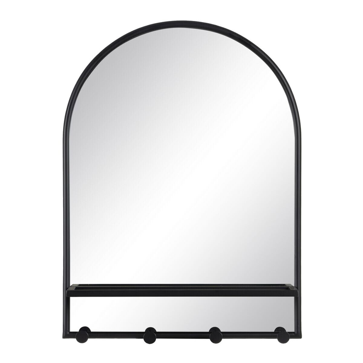 Настенное зеркало Чёрный Стеклянный Железо 60 x 17 x 80,5 cm