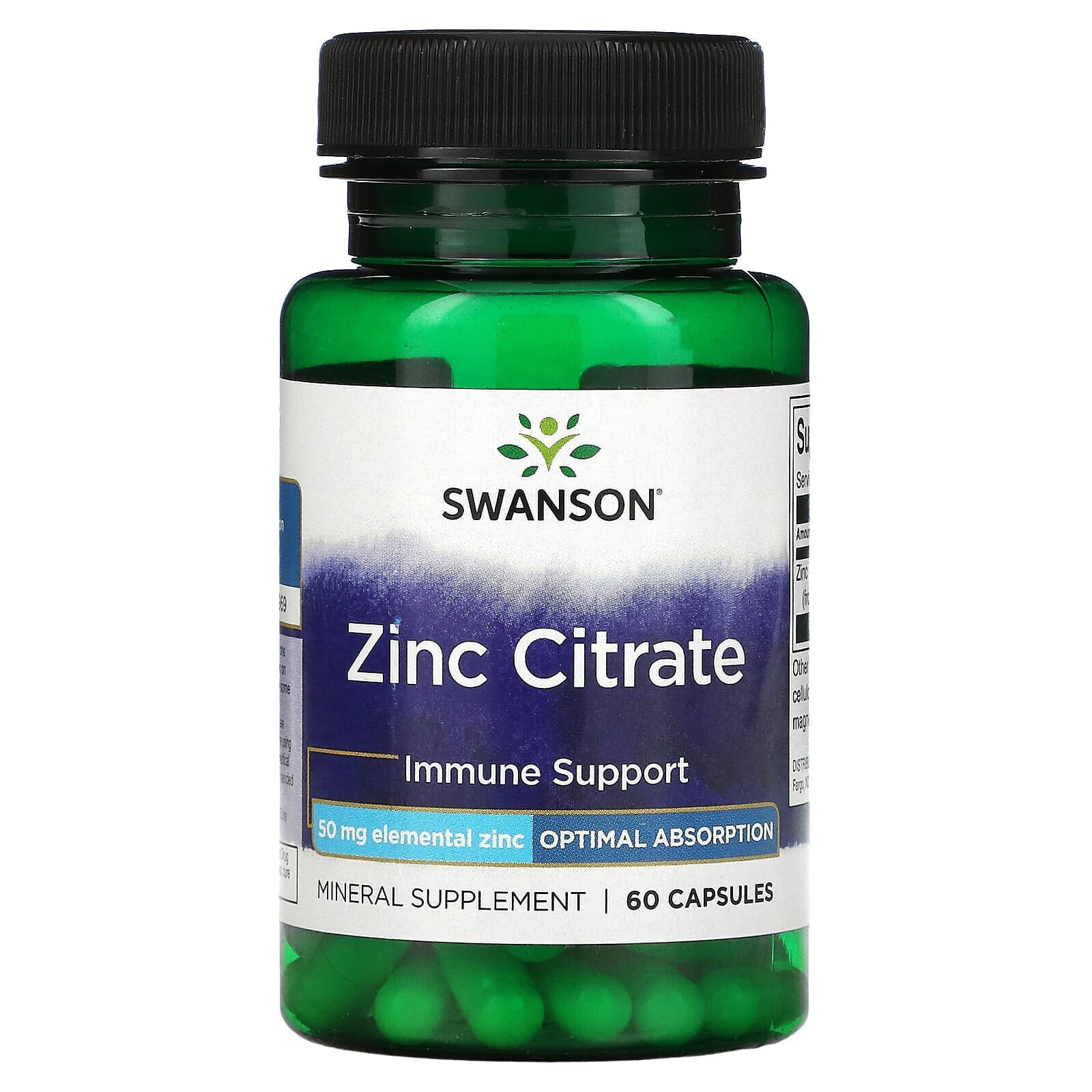 Zinc Citrate, 30 mg , 60 Capsules