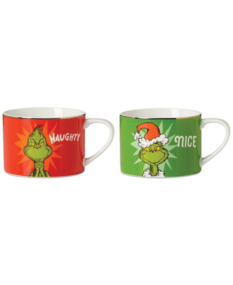 Lenox grinchie Gifts Naughty & Nice 2-Pc. Mug Set