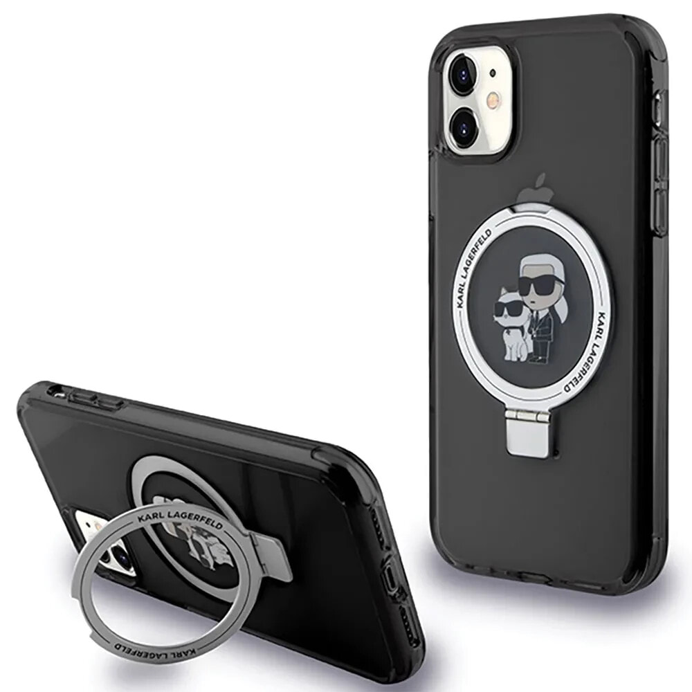 KARL LAGERFELD Klhmn61Hmrskck iPhone 11XR 6.1 Ring Stand Karl&Choupettte phone case