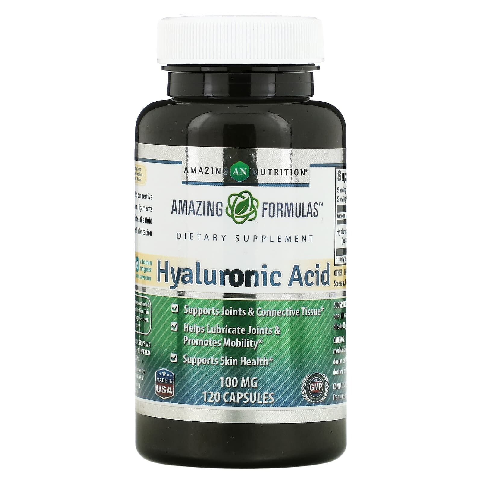 Hyaluronic Acid, 100 mg, 250 Capsules