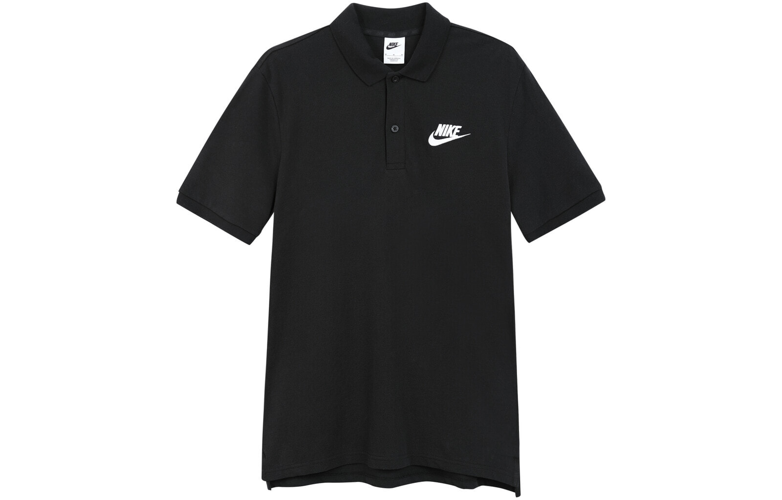 Nike Sportswear 纯色Logo休闲运动翻领短袖Polo衫 男款 黑色 / Поло Nike Sportswear Logo 909747-010