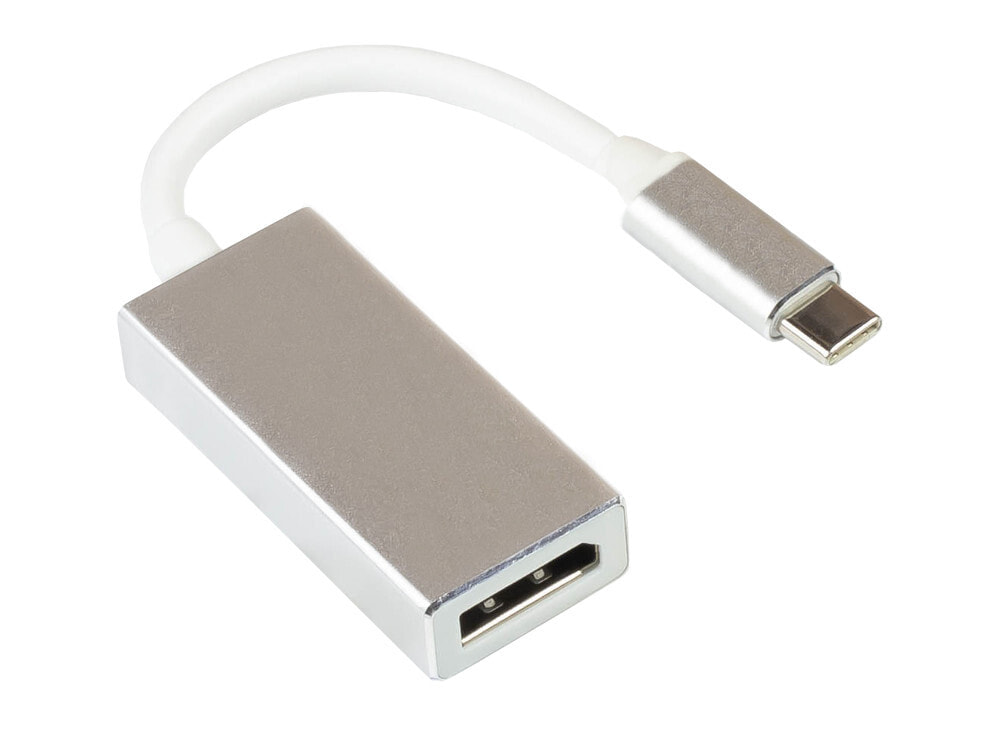 Alcasa GC-M0257 видео кабель адаптер 0,15 m USB Type-C DisplayPort Серебристый