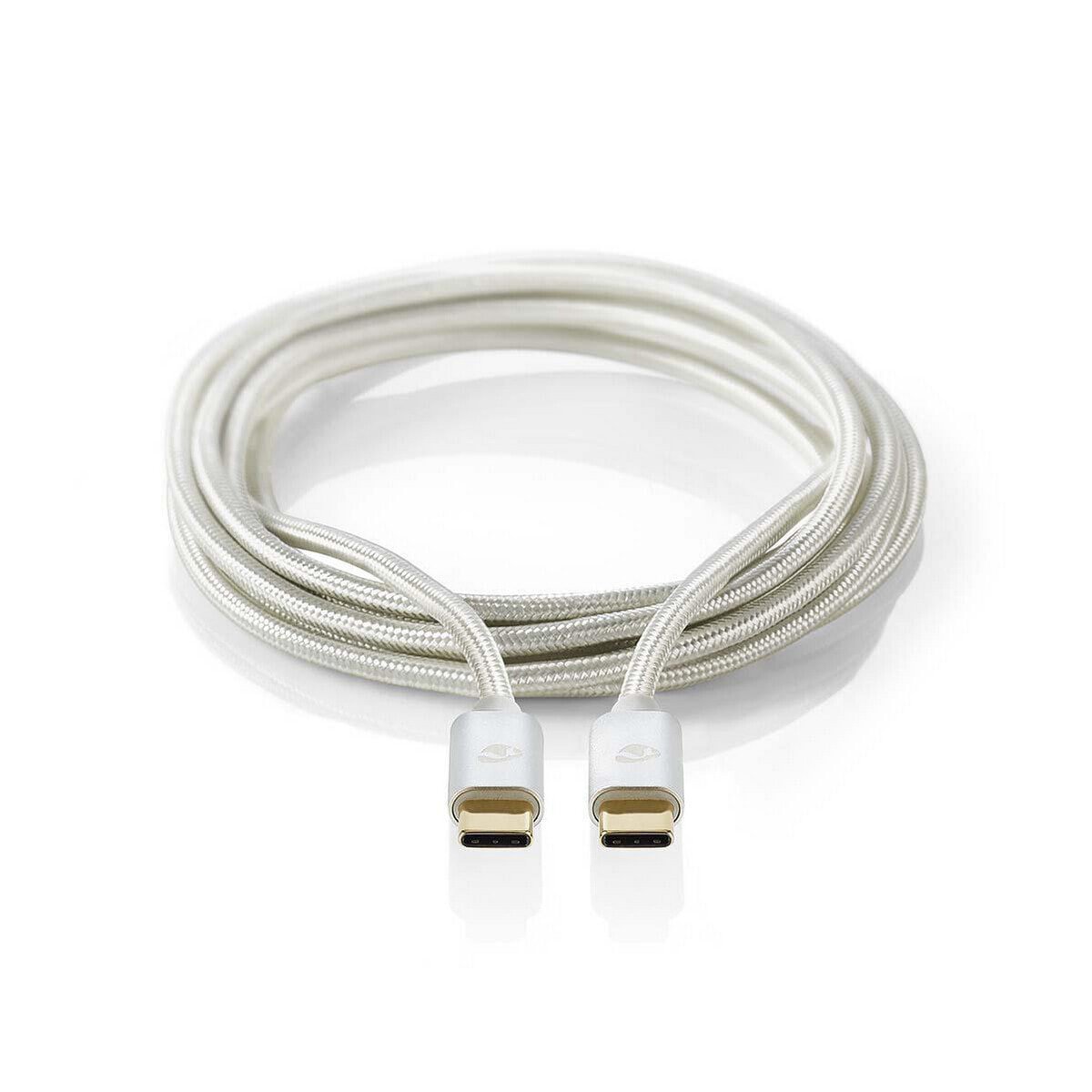 Nedis USB-Kabel| USB 2.0| USB-C™ Stecker| 10W 480 Mbps| Vergoldet| 2.00 m| rund| Geflochten/Nylon| Aluminium| Verpackung mit Sichtfenster - Cable - Digital