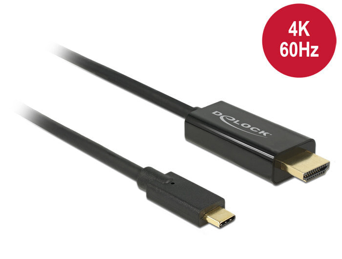 DeLOCK 85290 видео кабель адаптер 1 m USB Type-C HDMI Черный