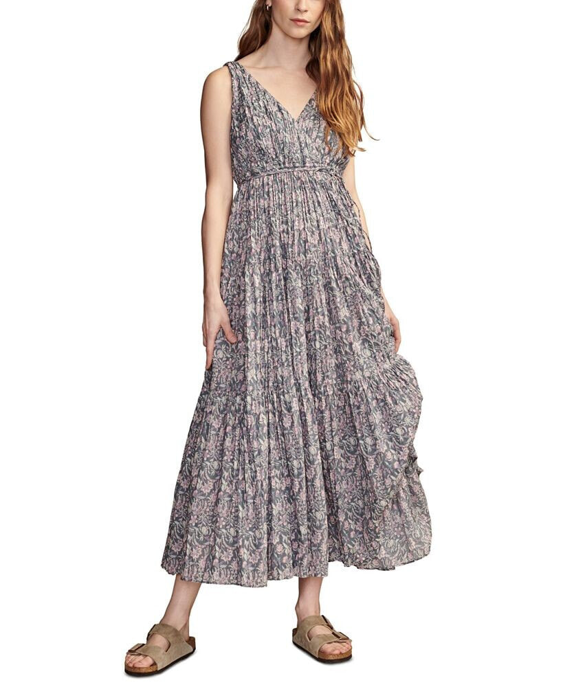 Lucky Brand women's Beachy Breezy Cotton Maxi Dress