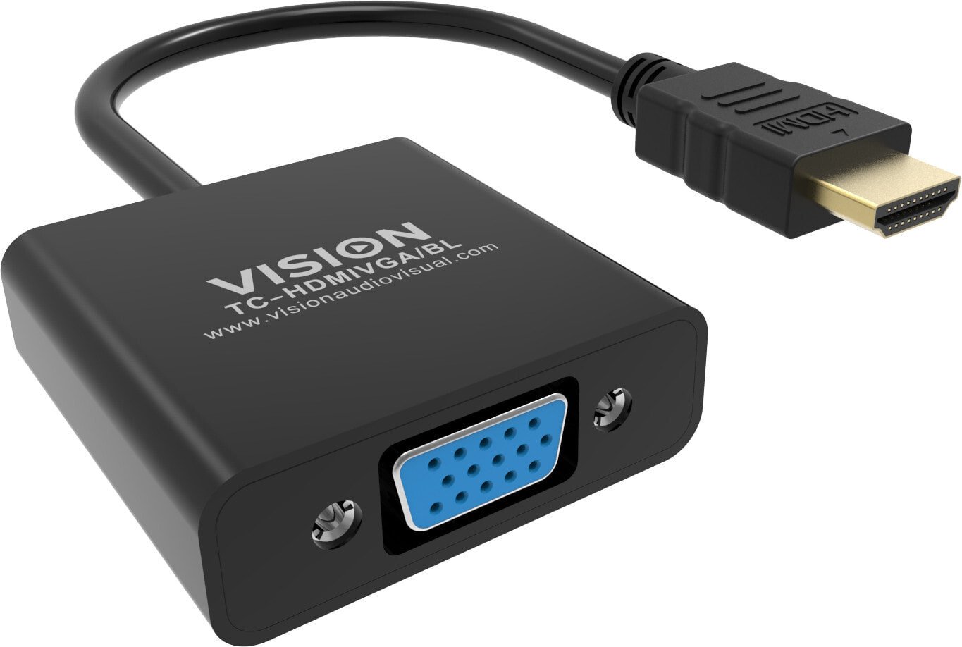 Vision TC-HDMIVGA/BL видео кабель адаптер 0,23 m HDMI Тип A (Стандарт) VGA (D-Sub) Черный