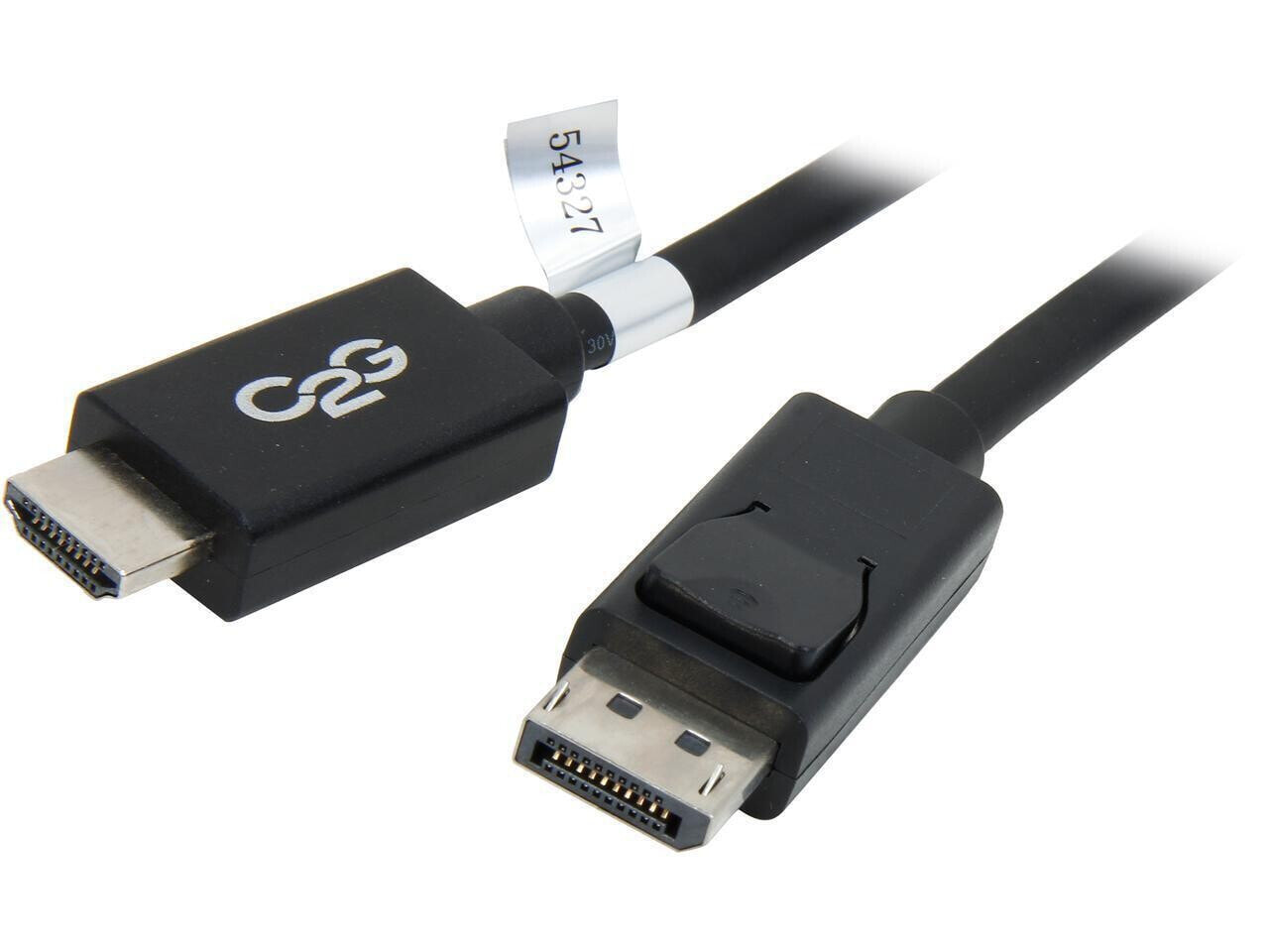 C2G 54327 DisplayPort to HDMI Adapter Cable M/M, TAA Compliant, Black (10 Feet,