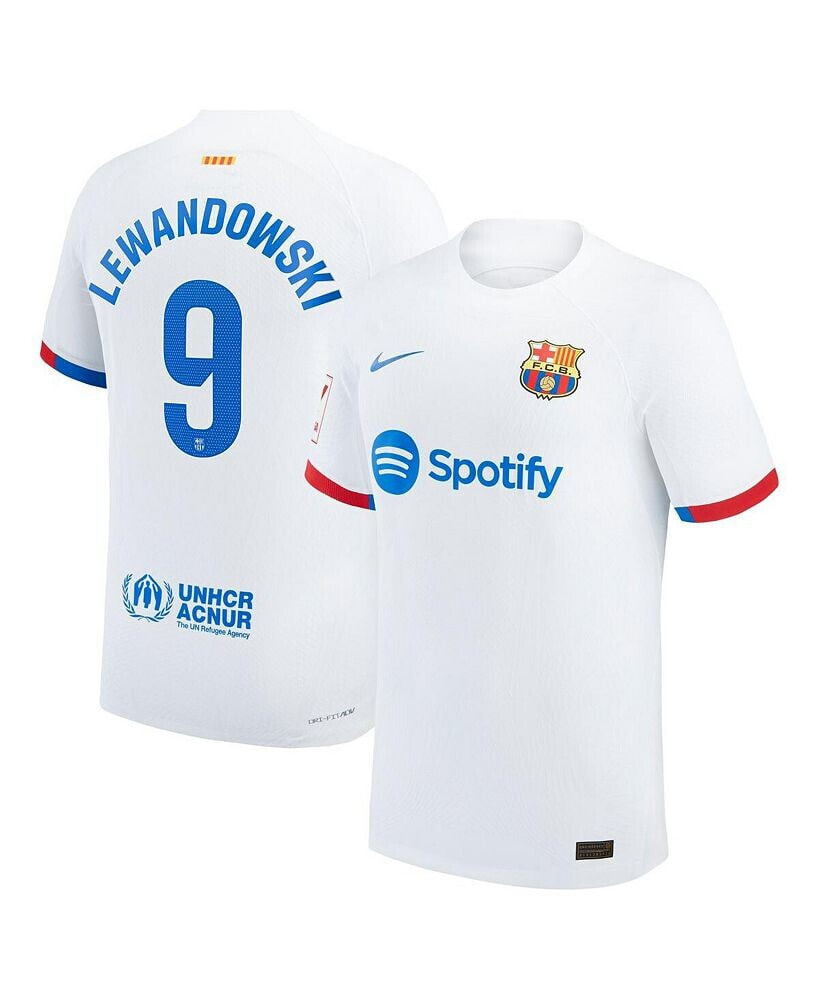 Nike men's Robert Lewandowski White Barcelona 2023/24 Away Authentic Jersey