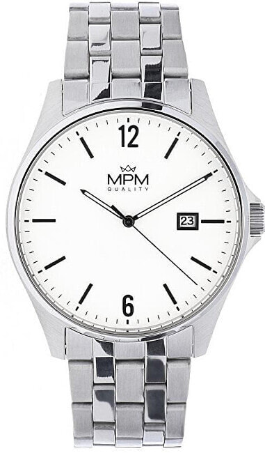 Мужские наручные часы с серебряным браслетом MPM Quality Klasik III W01M.11151.A