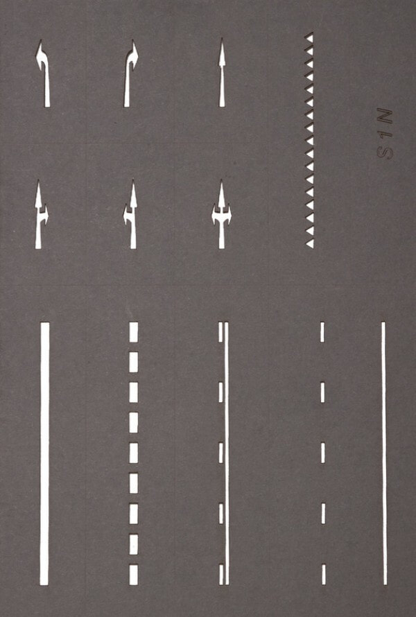 NOCH Street Marking Templates - N (1:160) - Grey