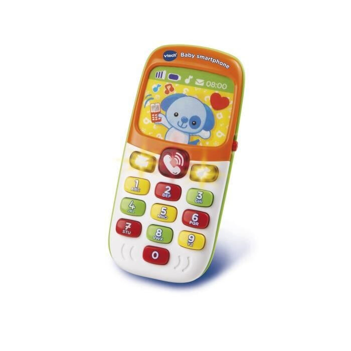 Детский музыкальный телефон - VTech Baby - Цифры, звуки животных, мелодии, песни. Возраст: от 9 месяцев.