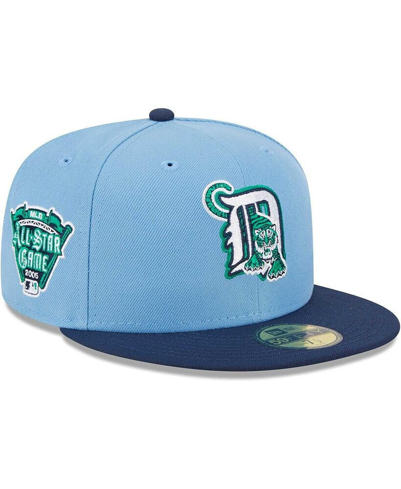 New Era men's Light Blue, Navy Detroit Tigers Green Undervisor 59FIFTY Fitted Hat