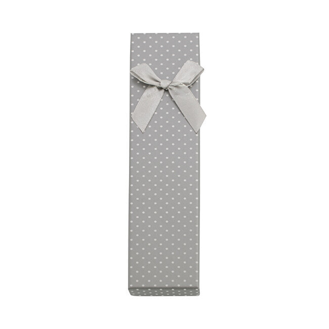 Gray gift box with polka dots KP4-20