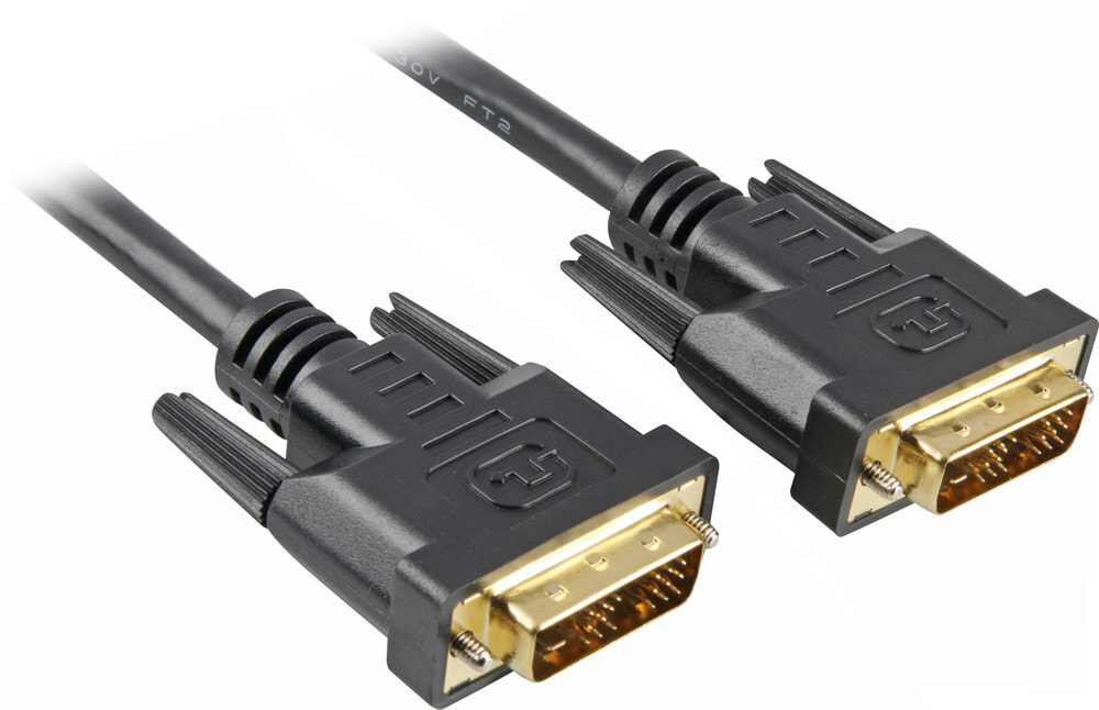 Sharkoon DVI-D/DVI-D (18+1) 2m DVI кабель Черный 4044951009084