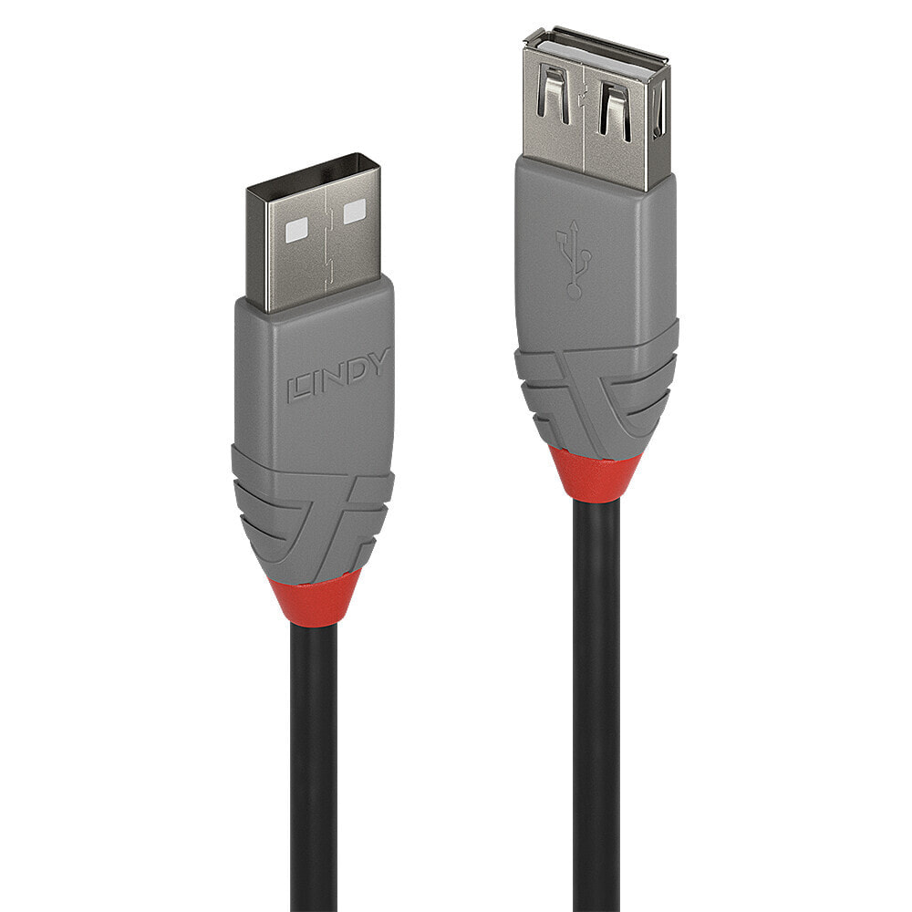 Lindy 36703 USB кабель 2 m 2.0 USB A Черный, Серый