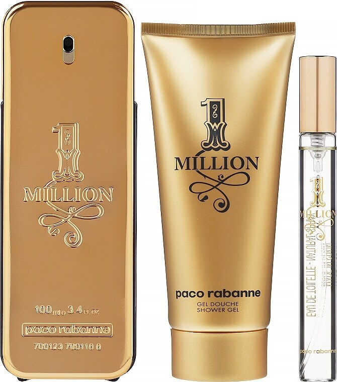 Paco Rabanne 1 Million - Duftset (Eau de Toilette 100ml + Eau de Toilette 10ml + Duschgel 100ml)