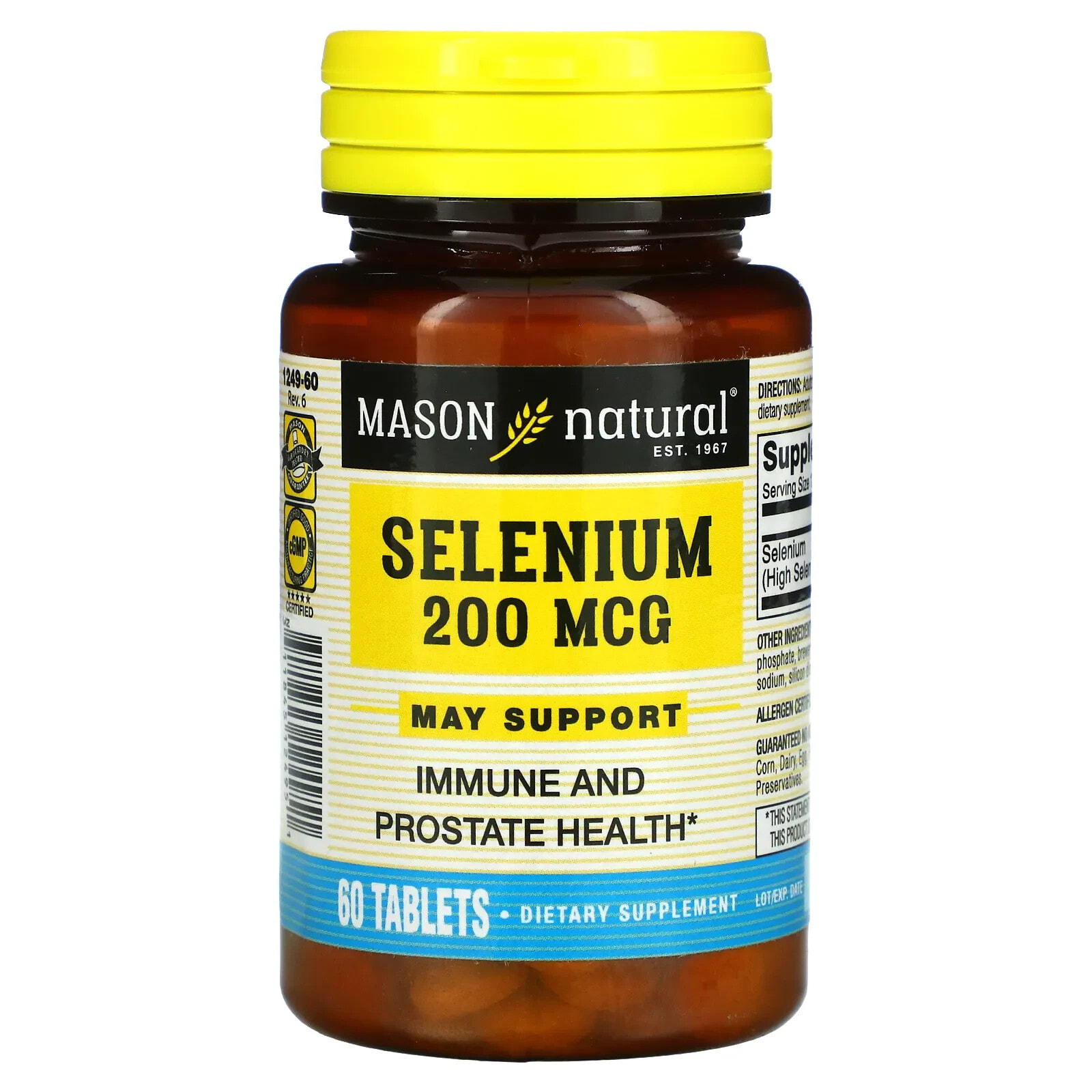 Selenium, 200 mcg, 60 Tablets