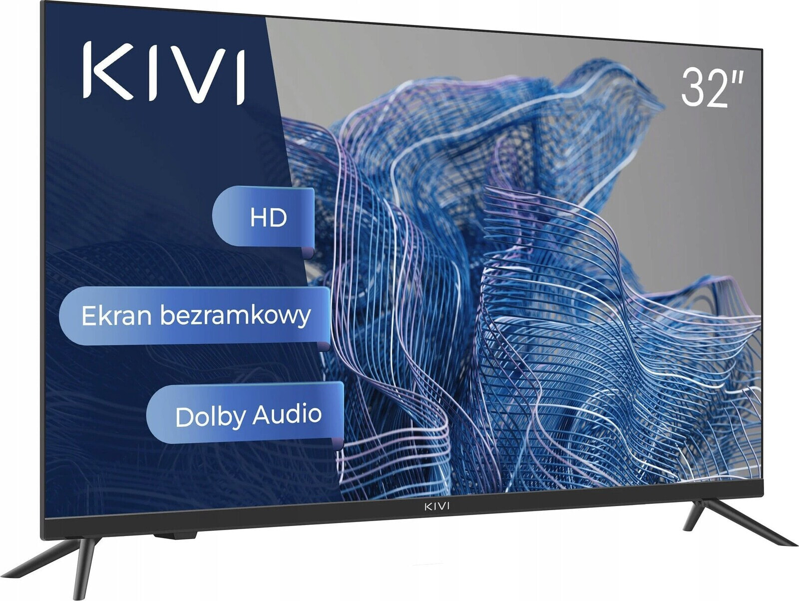 Telewizor Kivi 32', HD, Nosmart, Black, 1366x768, 60 Hz, , 2x8W, 33 kWh/1000h ,HDMI ports 2, 24 months