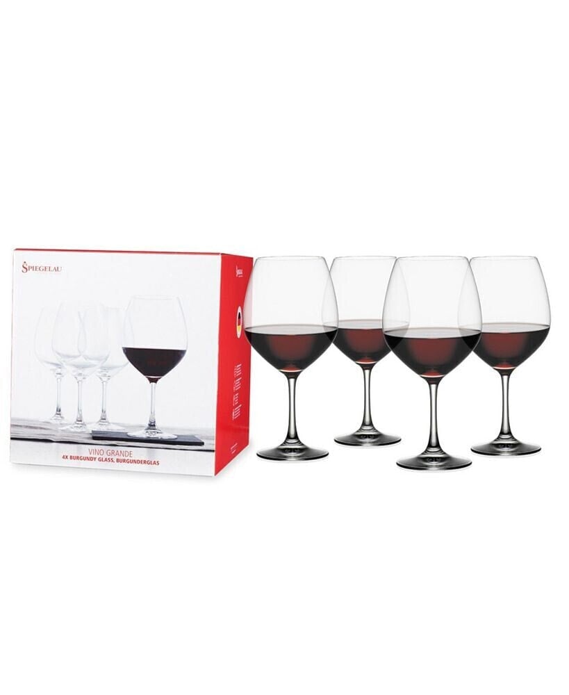 Vino Grande Burgundy Wine Glasses, Set of 4, 25 Oz